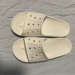 Crocs White Slide Sandals